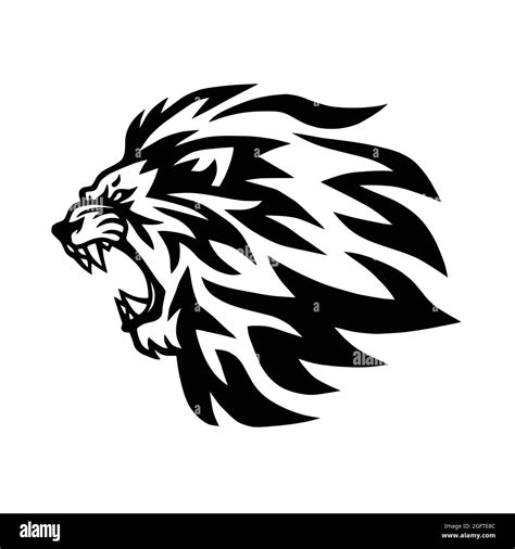 Lion Roaring Head Logo Vector Icon Design Stock Vector Image And Art Alamy