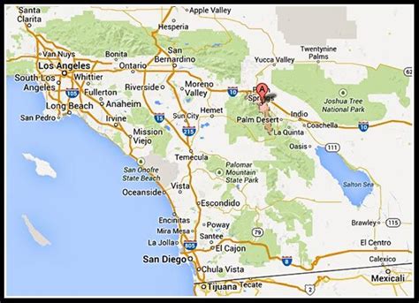 Palm Springs California Map Camilagripp