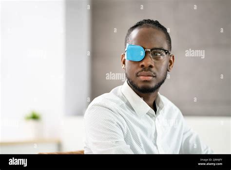 Amblyopia Lazy Eye Treatment Using Patches On Glasses Stock Photo Alamy