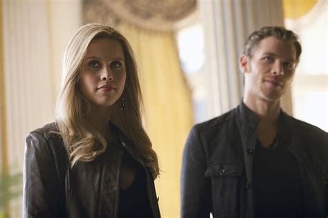 Claire Holt as Rebekah and Joseph Morgan as Klaus in The Vampire