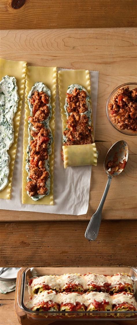 Make Ahead Meat Lovers Lasagna Roll Ups