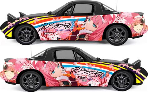 Anime Itasha Zero Two Car Wrap Fit With Any Cars Vinyl Graphics Car St