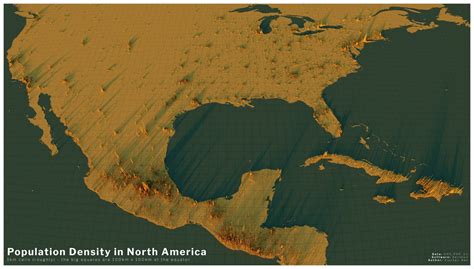 North America Population Density Maps Map∞