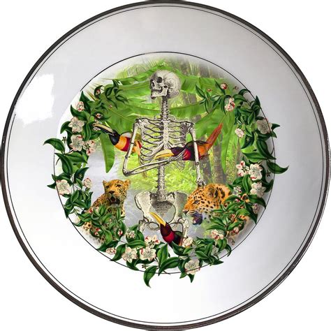 Jungle Bones Vintage Porcelain Plate 0730 Emplatados Platos Antiguos Platos