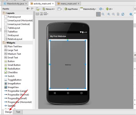 Create First Webview In Android Studio