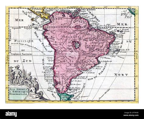 Map Of South America Vintage Engraving Stock Photo Alamy