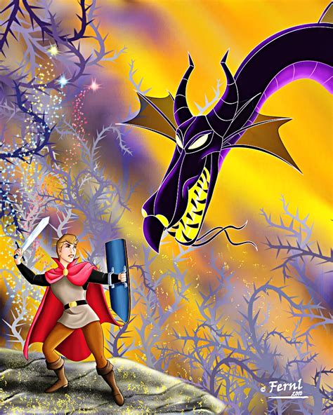 Walt Disney Fan Art Prince Phillip And Maleficent Walt Disney