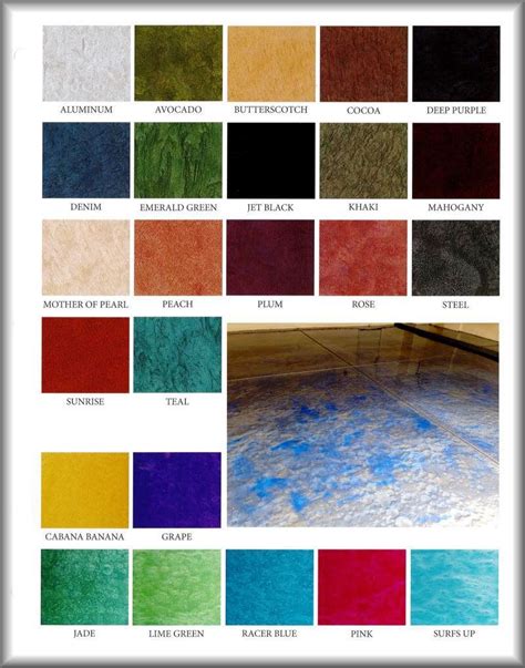 Coating Colors Polymer And Epoxy Epoxy Colors Epoxy Floors Painting