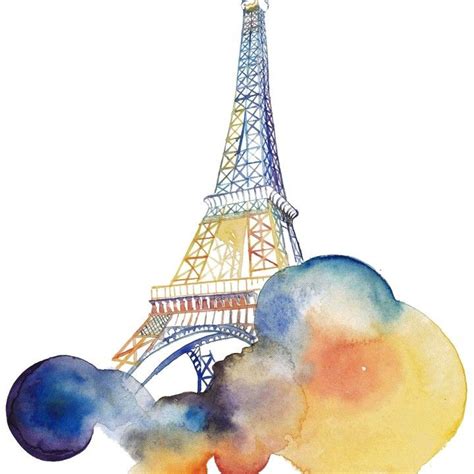 Eiffel Tower Paris Watercolor Art Print From Picrobulle For 100 On