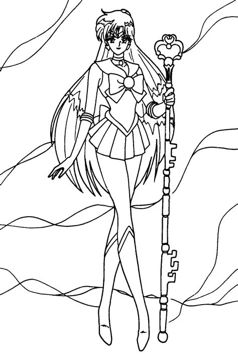 Sailor Pluto Cool Sailor Moon Coloring Pages Cool Coloring Pages