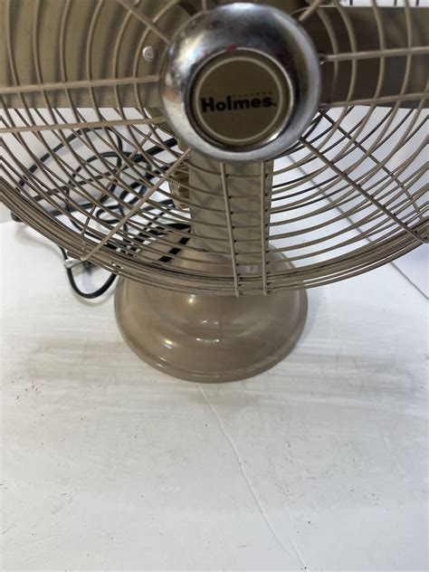 Holmes Retro Vintage Style Green Metal Oscillating Desk Fan Tested Haof 12r Ebay