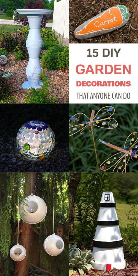 15 Diy Garden Decorations That Anyone Can Do Diy Yard Decor Diy Home