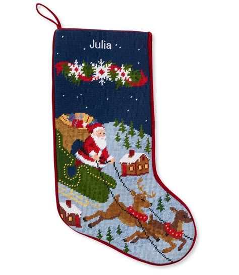 needlepoint christmas stocking holiday items at l l bean needlepoint christmas stockings