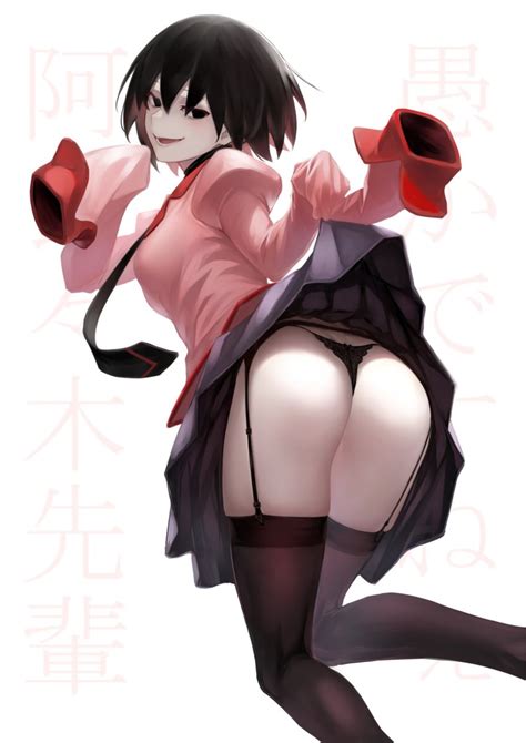 Ulrich Tagaragakuin Oshino Ougi Monogatari Series Highres Tagme 1girl Ass Black Eyes