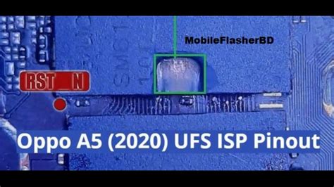 Oppo A5 2020 UFS ISP Pinout To ByPass FRP And Pattern UnLock Jumper