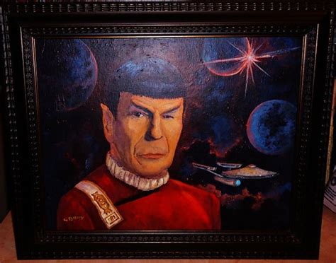 Reserved For Marisa Spock Star Trek Painting 11x14 Original Etsy Star Trek Painting Star