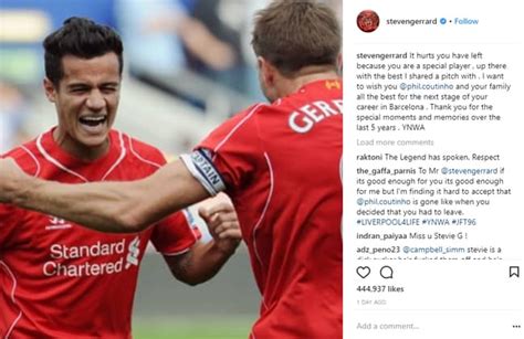 roberto firmino sends emotional message to philippe coutinho and it s concerned liverpool fans