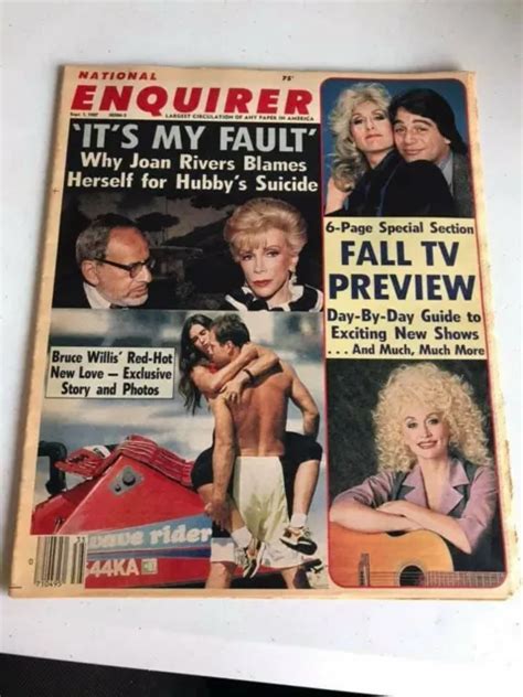 Vintage National Enquirer Tabloid Magazine September 1 1987 Dolly