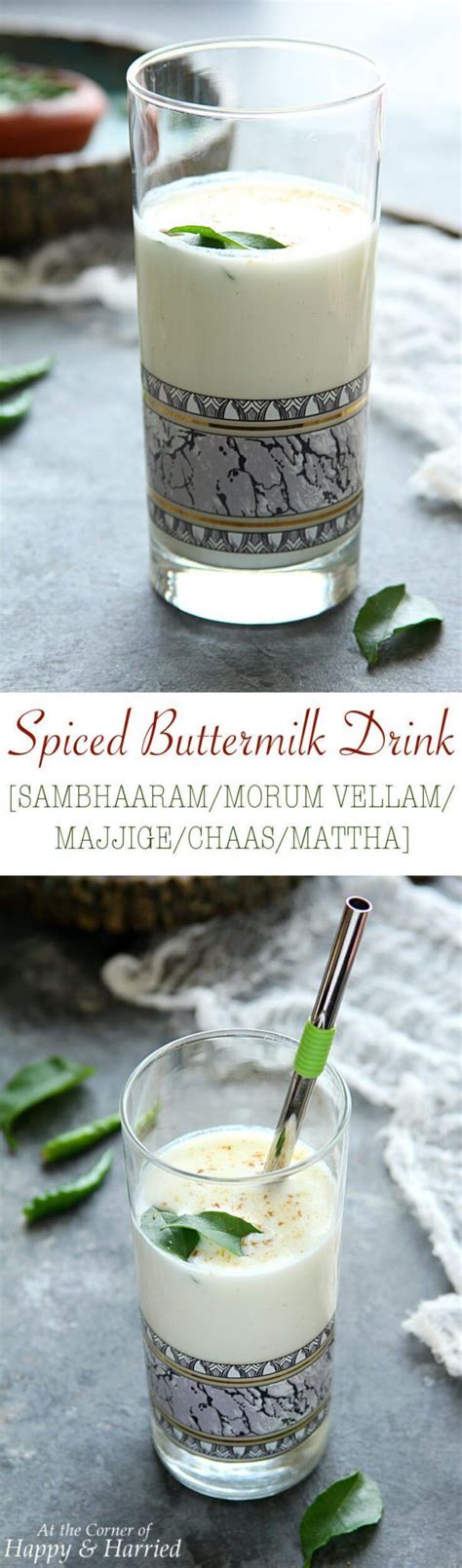 spiced buttermilk drink sambhaaram majjige chaas recipe yogurt drinks spices drinks