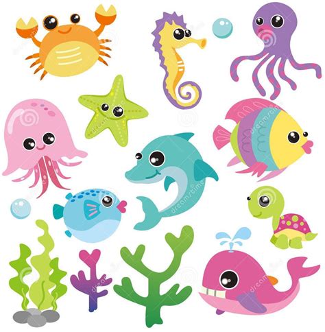Cartoon Sea Animals Clip Art