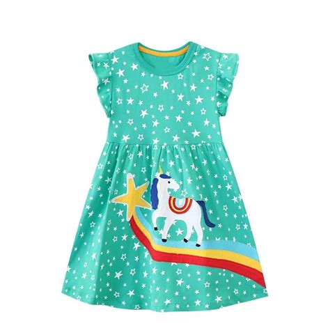 Jumping Meters 2 8t Princess Girls Dresses Stars Animals Embroidery