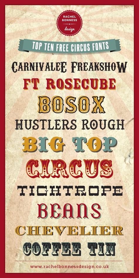 My Top Ten Free Circus Fonts Circus Font Silhouette Fonts Lettering