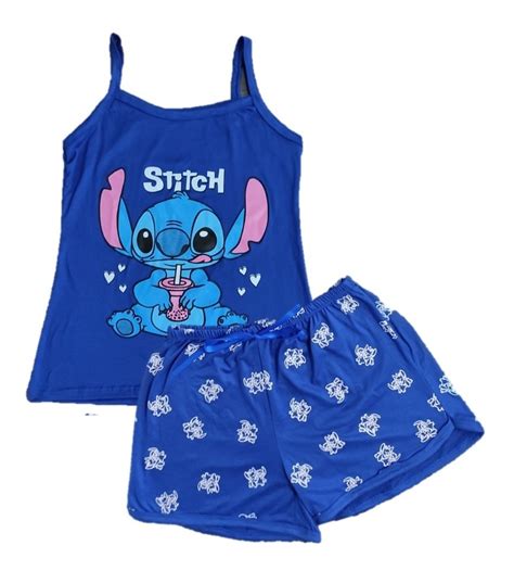 Pijama Para Mujer De Lilo Y Stich Short Y Blusa MercadoLibre