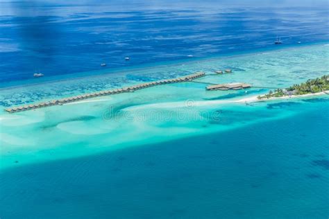Aerial View On Maldives Island Ari Atoll Tropical Islands And Atolls