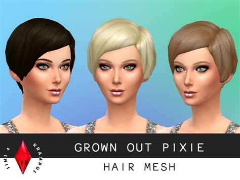 Sims 4 Hairs Sims 4 Krampus Grown Out Pixie Hair Mesh 13356 Hot Sex