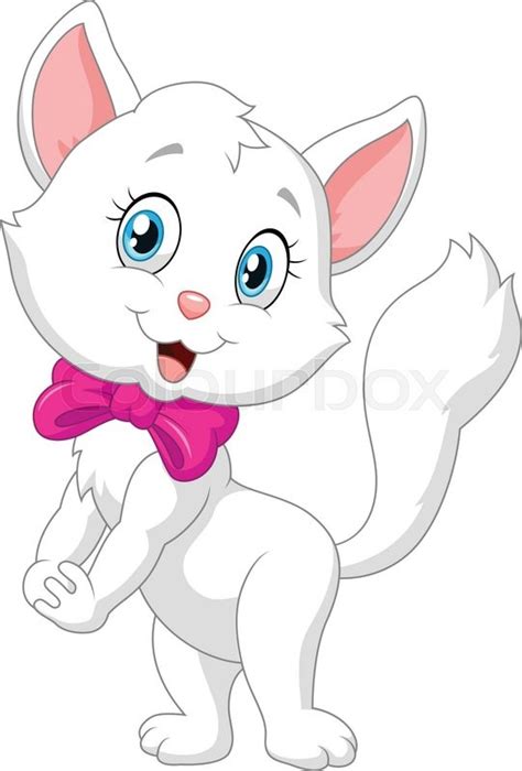 Illustration Of Cute Cartoon Cat Stock Vector Colourbox