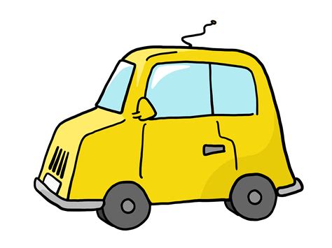 Kostenloser Cartoon Gelb Auto Transparent Background Cliparts Zum