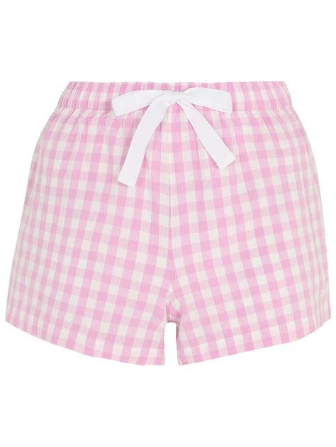 Pink Gingham Pyjama Shorts Women George