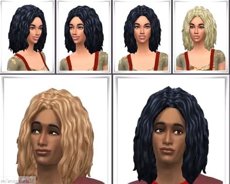 Birksches Sims Blog Anon Curls Hair Sims 4 Hairs