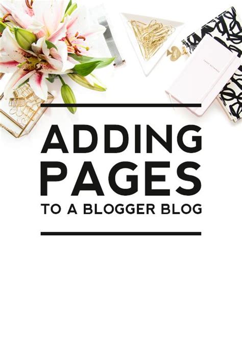 Adding Pages To Blogger Blog DesignerBlogs Com Blog Blog Planner Blog Organization