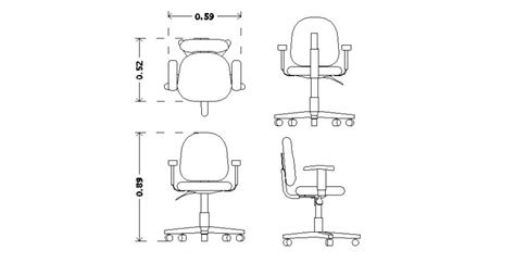 2d View Of Movable Chair Cad Blocks Layout Autocad File Cadbull