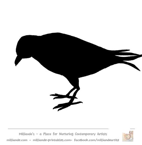 9 Best Images Of Black Crow Printable Template Crow Template Clip Art