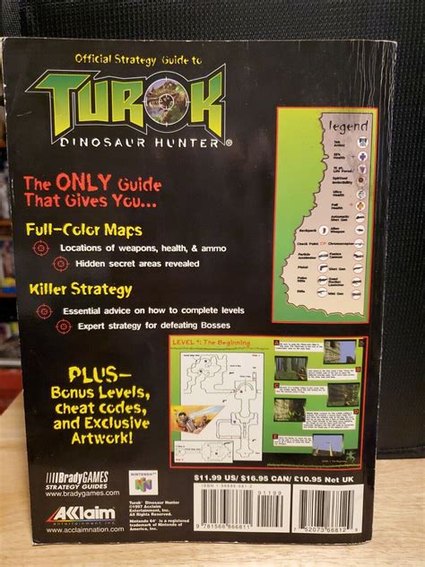 Turok Dinosaur Hunter Official Strategy Guide BradyGames N Acclaim