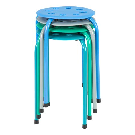 Norwood Commercial Furniture Assorted Contemporary Color Stacking Stool