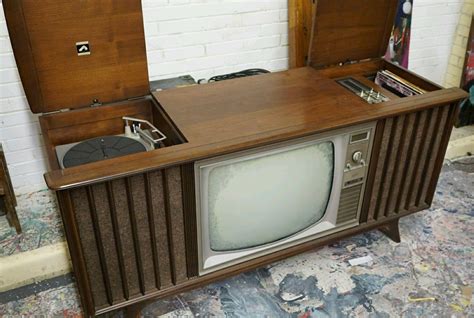 Vintage Rca Victor 3 In 1 Console Tv Turntable Am Fm Radio Danish