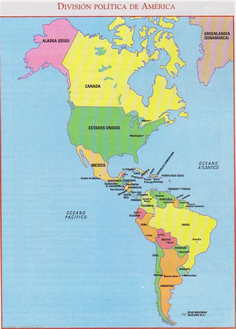 Mapa Del Continente Americano Politico Imagui