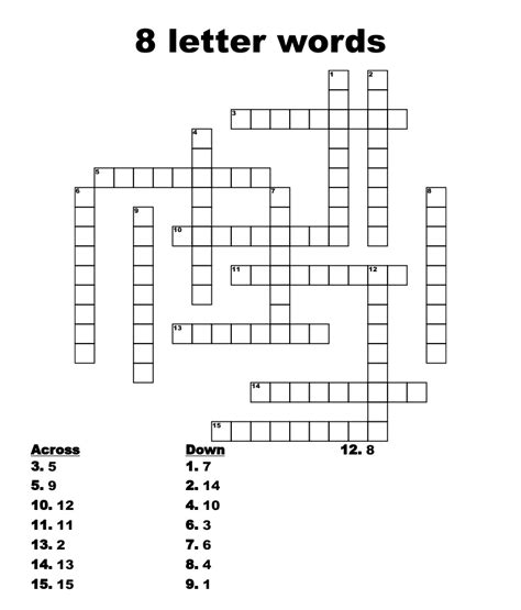 8 Letter Words Crossword Wordmint