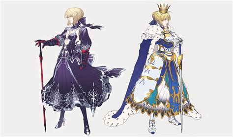 Armor Artoria Pendragon All Blonde Hair Bow Braids Breasts Cape