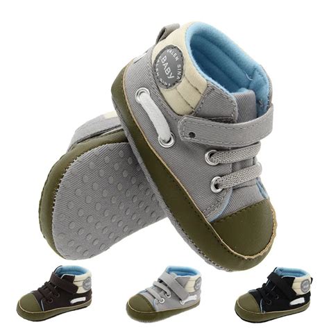 Baby First Walking Shoes For Boy Anti Slip Canvas Cotton Patch Winter