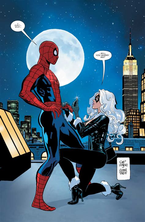 Felicia Hardy Black Cat Proposes To Peter Parker Spider Man On A