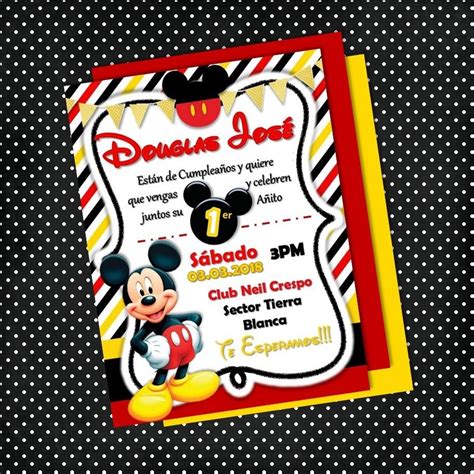 15 Ideas De Invitacion Fiesta Mickey Mouse Para Imprimir Y Gratis
