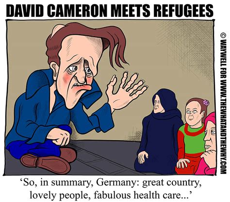 David Waywell David Cameron Refugee Cartoon