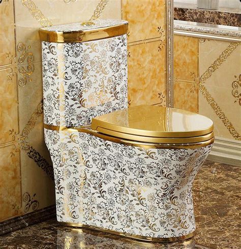 Premium Design Toilet With Gold Ornaments Royal Toiletry Global