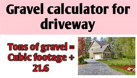 Gravel Calculator For Driveway Civil Sir