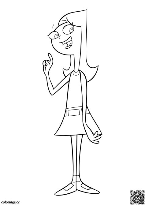 Candace Gertrude Flynn Coloring Pages Phineas And Ferb Coloring Pages