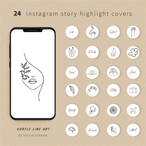 24 Íconos destacados de historias de Instagram Portadas Etsy España